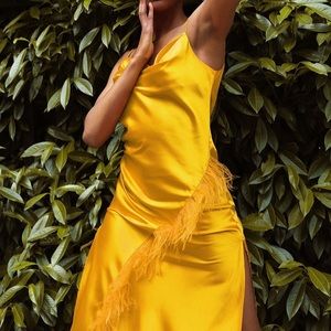 Hanifa “Leah” Dress in golden yellow. Size M.